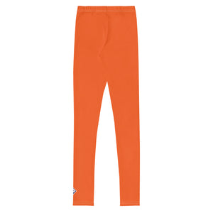 Seamless Comfort: Youth Girls Solid Color Full-Length Leggings - Flamingo