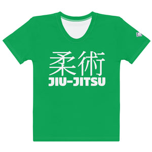 Short Sleeve BJJ Rash Guard for Women - Classic Jiu-Jitsu Look - Jade