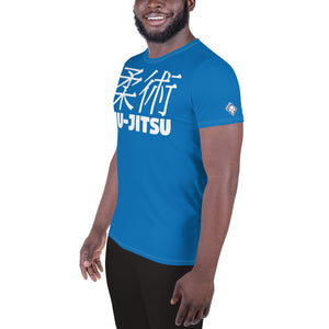 Short Sleeve Jiu-Jitsu Rash Guard for Men - Lightweight and Flexible - Azul