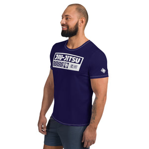 Short Sleeve Jiu-Jitsu Rash Guard for Men - Lightweight Performance Wear - Midnight Blue