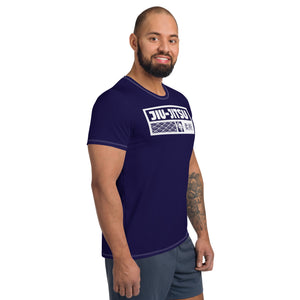 Short Sleeve Jiu-Jitsu Rash Guard for Men - Lightweight Performance Wear - Midnight Blue