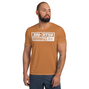 Short Sleeve Jiu-Jitsu Rash Guard - Men's Durable Training Wear - Raw Sienna