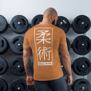 Short Sleeve Jiu-Jitsu Rash Guard - Men's Durable Training Wear - Raw Sienna