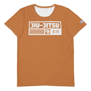 Short Sleeve Jiu-Jitsu Rash Guard - Men's Durable Training Wear - Raw Sienna