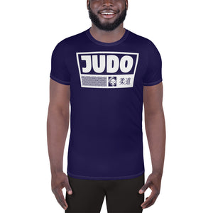 Short Sleeve Judo Rash Guard for Men - Durable and Comfortable - Midnight Blue