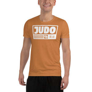 Short Sleeve Judo Rash Guard - Men's High-Performance Wear - Raw Sienna