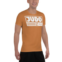 Short Sleeve Judo Rash Guard - Men's High-Performance Wear - Raw Sienna