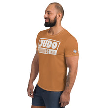 Short Sleeve Judo Rash Guard - Men's High-Performance Wear - Raw Sienna