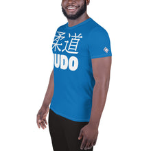 Short Sleeve Men's Classic Judo Rash Guard - Sleek Design - Azul