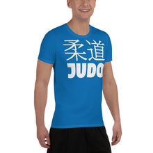 Short Sleeve Men's Classic Judo Rash Guard - Sleek Design - Azul