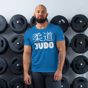 Short Sleeve Men's Classic Judo Rash Guard - Sleek Design - Azul