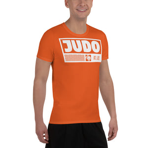 Short Sleeve Men's Judo Rash Guard - Perfect for Practice and Training - Flamingo