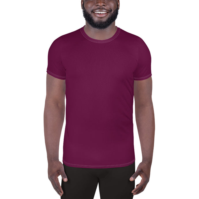 Short Sleeve Rash Guard for Men - Solid Colors for Active Workouts - Tyrian Purple
