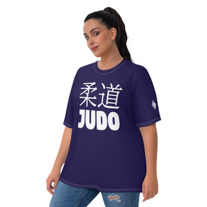 Short Sleeve Women's Classic Judo Rash Guard for BJJ Training - Midnight Blue