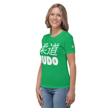 Short Sleeve Women's Rash Guard - Classic Judo Design for BJJ - Jade