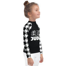 Signature Look: Houndstooth Girl's Long Sleeve Classic Judo BJJ Rash Guard Exclusive Girls Jiu-Jitsu Kids Long Sleeve Rash Guard