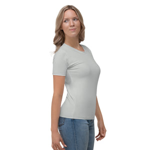 Solid Color Performance Rash Guard for Women - Short Sleeves - Smoke