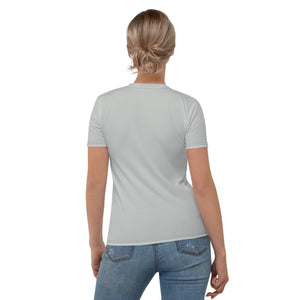 Solid Color Performance Rash Guard for Women - Short Sleeves - Smoke