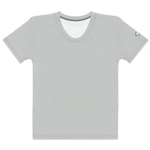 Solid Color Performance Rash Guard for Women - Short Sleeves - Smoke