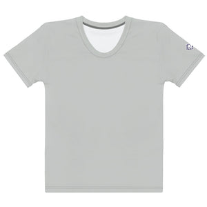 Solid Color Performance Rash Guard for Women - Short Sleeves - Smoke