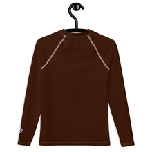 Solid Color Rash Guard – Youth Girls Long Sleeve Training Top – Chocolate