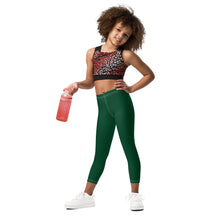 Solid Style: Girls' Active Leggings for Playful Days - Sherwood Forest