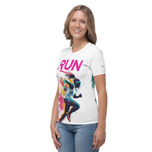 Speed Queen: Mile After Mile "RUN" Sprinter 001 Exclusive Rash Guard Running Short Sleeve Tees Womens