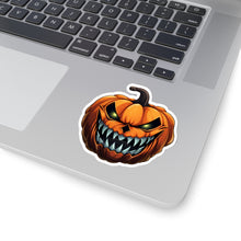 Spooky and Striking: Scary Halloween Jack O Lantern Pumpkin Stickers - Soldier Complex