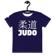 Sporty Style: Boy's Short Sleeve Classic Judo Rash Guard - Midnight Blue Boys Exclusive Judo Kids Rash Guard Short Sleeve