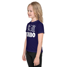 Sporty Style: Girl's Short Sleeve Classic Judo Rash Guard - Midnight Blue Exclusive Girls Judo Kids Rash Guard Short Sleeve