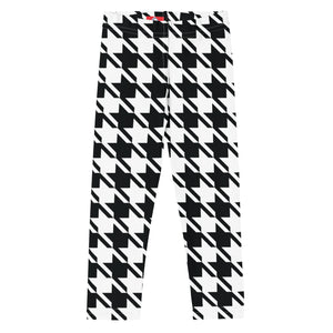 Sporty Style: Houndstooth Athletic Workout Leggings for Boys Boys Exclusive Houndstooth Kids Leggings