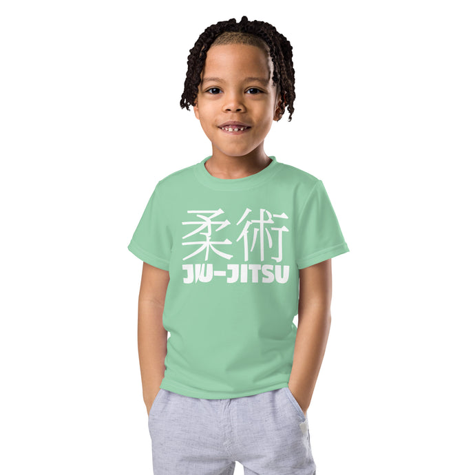 Sporty Sun Protection: Boy's Short Sleeve Classic Jiu-Jitsu Rash Guard - Vista Blue Boys Exclusive Jiu-Jitsu Kids Rash Guard Short Sleeve