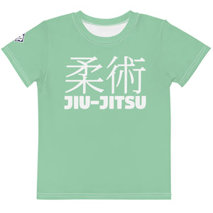 Sporty Sun Protection: Boy's Short Sleeve Classic Jiu-Jitsu Rash Guard - Vista Blue Boys Exclusive Jiu-Jitsu Kids Rash Guard Short Sleeve