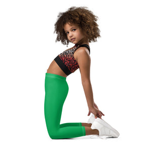 Stay Active, Stay Colorful: Solid Leggings for Girls - Jade