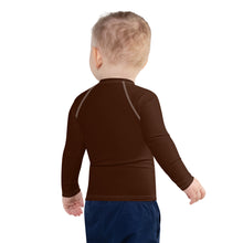 Street-Ready Shield: Long Sleeve Rash Guards for Kids Boys - Chocolate Boys Exclusive Kids Long Sleeve Solid Color