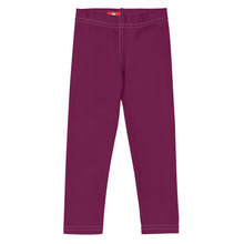 Stay Playful: Solid Color Leggings for Active Girls - Tyrian Purple