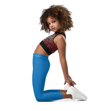 Stay Vibrant: Girls' Solid Color Athletic Leggings - Azul Exclusive Girls Kids Leggings Solid Color