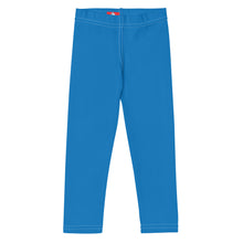 Stay Vibrant: Girls' Solid Color Athletic Leggings - Azul Exclusive Girls Kids Leggings Solid Color