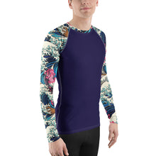Storm Crest ImpactFit Men's Long Sleeve BJJ Rash Guard The Great Wave Sakura 002