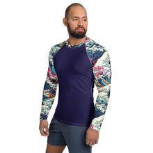 Storm Crest ImpactFit Men's Long Sleeve BJJ Rash Guard The Great Wave Sakura 002