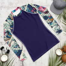 Storm Crest ImpactFit Men's Long Sleeve BJJ Rash Guard The Great Wave Sakura 002