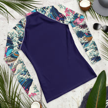 Storm Crest ImpactFit Men's Long Sleeve BJJ Rash Guard The Great Wave Sakura 002