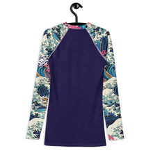 Storm Crest ImpactFit Men's Long Sleeve BJJ Rash Guard The Great Wave Sakura 002