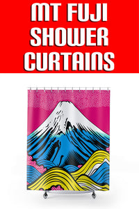 Stunning Mt Fuji Pop Art Shower Curtain - Enhance Your Bathroom Décor 002 - Soldier Complex