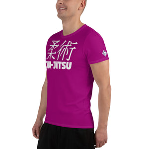 Stylish Men's Short Sleeve Jiu-Jitsu Rash Guard - Perfect for Practice - Vivid Purple