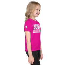 Stylish Performance: Girl's Short Sleeve Judo Rash Guard - Hollywood Cerise Exclusive Girls Judo Kids Rash Guard Short Sleeve