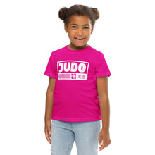 Stylish Performance: Girl's Short Sleeve Judo Rash Guard - Hollywood Cerise Exclusive Girls Judo Kids Rash Guard Short Sleeve