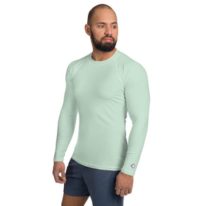 Stylish Shield: Solid Color Rash Guard for Men - Surf Crest Exclusive Long Sleeve Mens Rash Guard Solid Color Swimwear