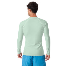 Stylish Shield: Solid Color Rash Guard for Men - Surf Crest Exclusive Long Sleeve Mens Rash Guard Solid Color Swimwear