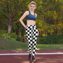 Stylish Strides: Checkered Women's Yoga Pants Leggings Athleisure Checkered Exclusive Leggings Running Tights Womens
